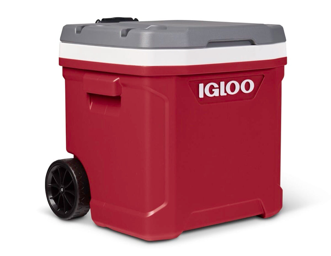 IGLOO-Latitude 60 Roller Cooler - Industrial Red /Meteorite