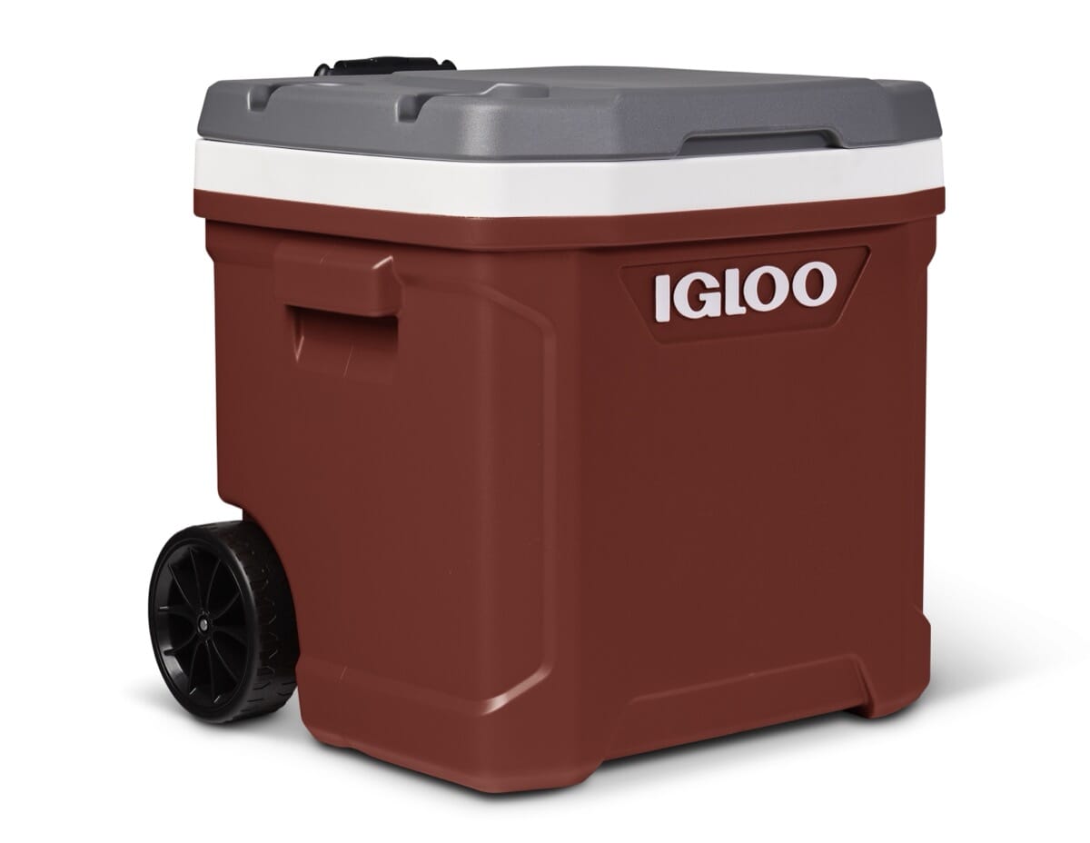 IGLOO-Latitude 60 Roller Cooler - Industrial Red /Meteorite