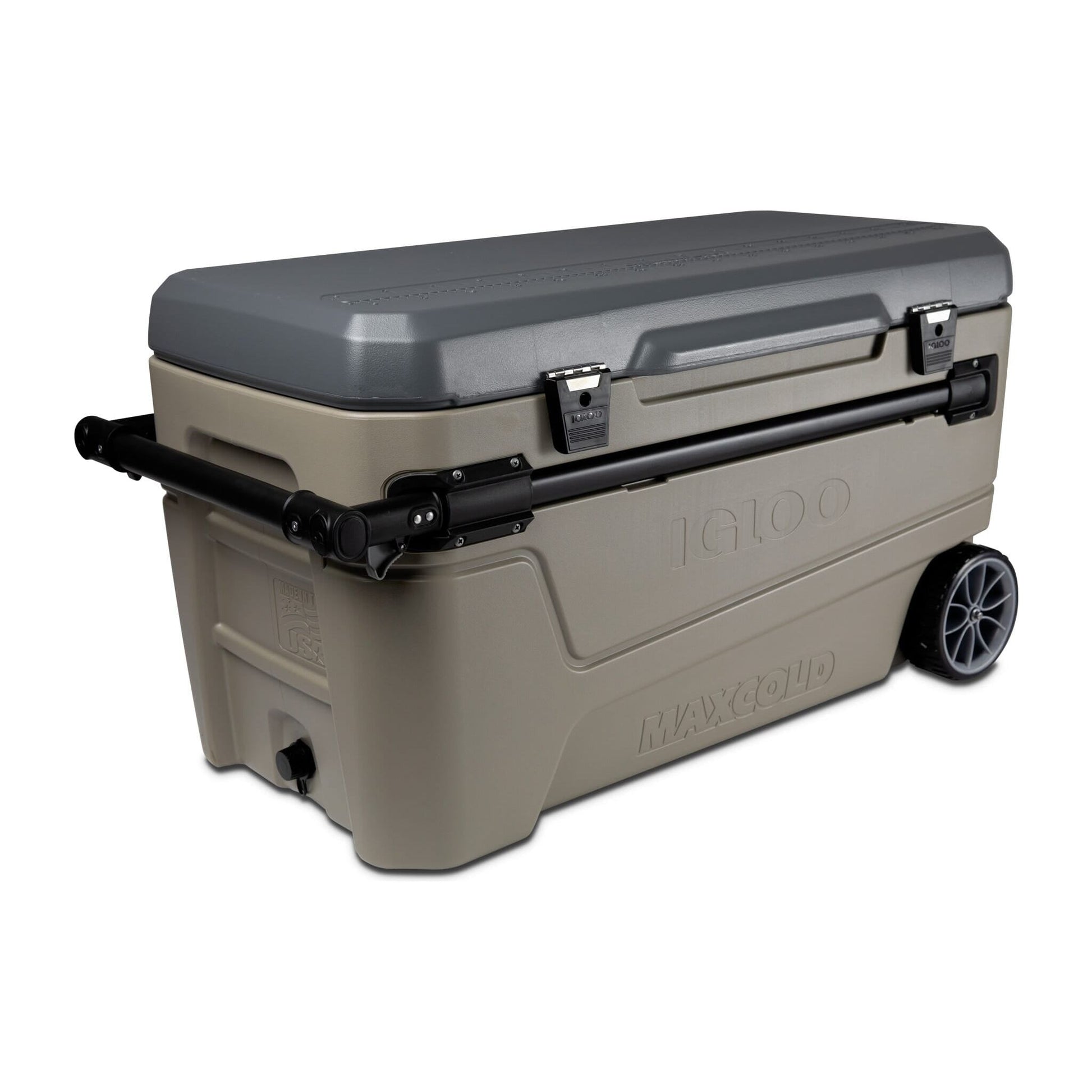 IGLOO-Sportsman Sunset Glide 110 Cooler Box - Sandstone / Carbonite